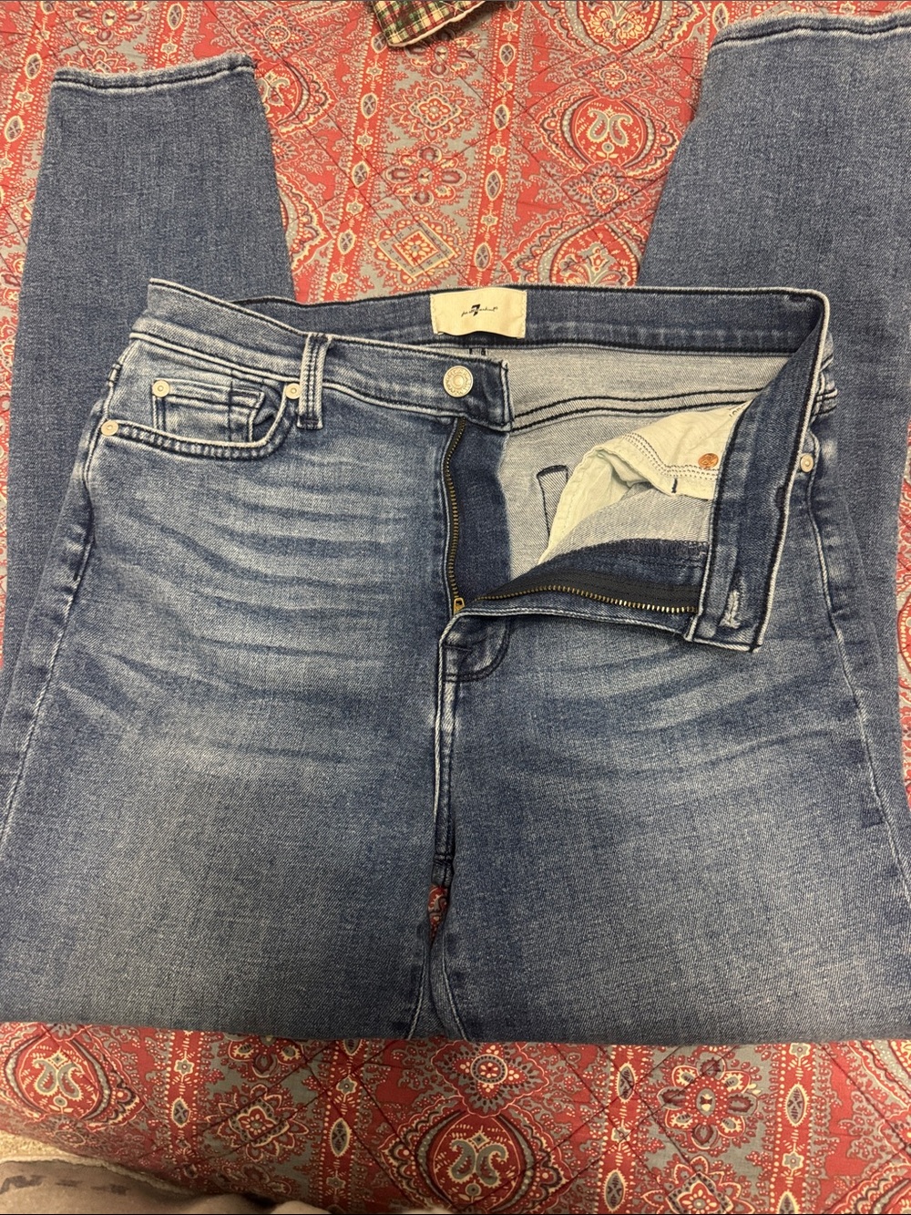 7 For All Mankind Women’s Light Blue Skinny Jeans